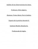 Análisis de las observaciones de clases.