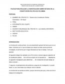 PAUTAS PARA REALIZAR LA INVESTIGACIÓN SOBRE ESTUDIO DE LA CONSTITUCIÓN POLITICA DE COLOMBIA
