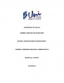 Programacion lineal. INVESTIGACIÓN DE OPERACIONES 1