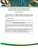 ACTIVIDADES COMPLEMENTARIAS Unidad 2. Análisis funcional y estructural de un microcontrolador