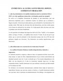 Una nueva Entrevista a experto en migración Santos Miguel Roman