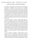Como es el Análisis crítico del artículo: “La misión de los profesionales”