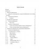¿Cómo fue evolucionando éste concepto de administración como sinónimo de trabajo?