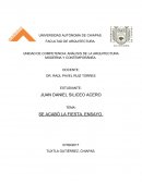 LA UNIDAD DE COMPETENCIA: ANÁLISIS DE LA ARQUITECTURA MODERNA Y CONTEMPORÁNEA.