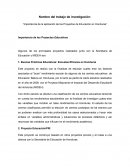Como es la Importancia de la aplicación de los Proyectos de Educación en Honduras