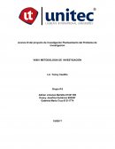 Avance III del proyecto de investigación Planteamiento del Problema de Investigación