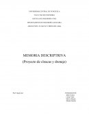 MEMORIA DESCRIPTRIVA (Proyecto de cloacas y drenaje)