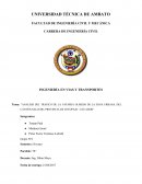 Analisis del trafico de la Avenida Olmedo de la zona urbana, del Cantón Salcedo, provincia de Cotopaxi