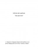 Informe de la película “taxi para tres”