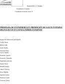 PROGRAMA DE ENFERMERÍA EN PROMOCIÓN DE SALUD INTEGRAL DELPACIENTE EN CONSULTORIOS EXTERNOS