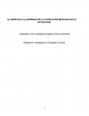 EL DERECHO A LA INTIMIDAD EN LA LEGISLACIÓN MEXICANA EN LA ACTUALIDAD