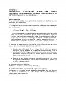 IDENTIFICACIÓN, CLASIFICACIÓN, NOMENCLATURA, CLAVES DICOTÓMICAS DE DETERMINACIÓN BOTÁNICA Y RECONOCIMIENTO DE ESPECIES Y PLANTAS DE USO MEDICINAL