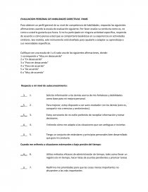 EVALUACION PERSONAL DE HABILIDADES DIRECTIVAS PAMS. Página 1