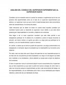 ANÁLISIS DEL CONSEJO DEL SUPERVISOR EXPERIMENTADO AL SUPERVISOR NUEVO
