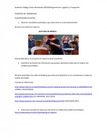 EVIDENCIA DE APRENDIZAJE CLASIFICACION DE DATOS. Página 1