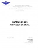 ANALISIS DE LOS ARTICULOS DE LA CONSTITUCION DE LA REPUBLICA BOLIVARIANA DE VENEZUELA