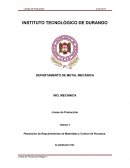 Planeación de Requerimientos de Materiales y Control de Procesos