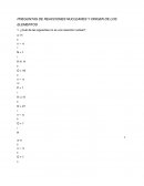 PREGUNTAS DE REACCIONES NUCLEARES Y ORIGEN DE LOS