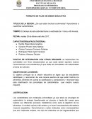 FORMATO DE PLAN DE SESION EDUCATIVA