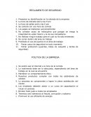 Administracion. Reglamento de seguridad
