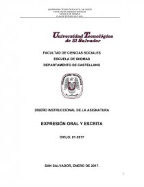 DISEÑO INSTRUCCIONAL DE LA ASIGNATURA. Página 1