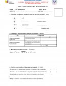 EVALUACIÓN ESCRITA DEL SEGUNDO PARCIAL ÁREA: MATEMÁTICAS