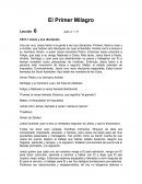 El Primer Milagro Lección 6