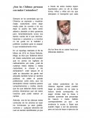 ¿Son los Chilenos personas con malas Costumbres?