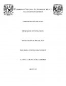 Administración de redes. Trabajo de investigación “Evaluación de proyectos”