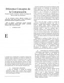 Diferentes Conceptos de la Comunicación