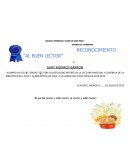 RECONOCIMIENTO “AL BUEN LECTOR”