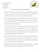 Ensayo de la educación, objeto de estudio de la pedagogía