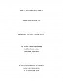 PRÁCTICA 1: AISLAMIENTO TÉRMICO