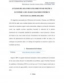 ANÁLISIS DEL SEGUNDO LINEAMIENTO DE POLÍTICA ECONÓMICA DEL MARCO MACROECONÓMICO MULTIANUAL (MMM) 2016-2018