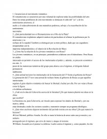 Guía de preguntas movimiento romántico. Página 1
