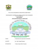 CUESTIONARIO ESCALDADO DE FRUTAS Y HORTALIZAS