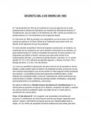 Cual fue el Decreto del 6 de enero de 1992
