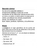 Mate. Sección cónica