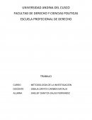 METODOLOGÍA DE LA INVESTIGACIÓN TRABAJO