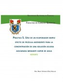 Transferencia de calor. Evaporador simple