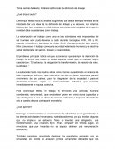 Análisis histórico de la definición de trabajo