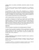 ¿Cuáles fueron las primeras actividades productivas propias del sector primario?