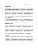 Causas de la obesidad en los adolescentes de México