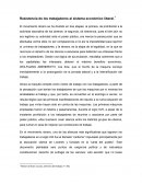 Movimiento obrero. Resistencia de los trabajadores al sistema económico libera