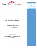 Comportamiento y administración de una empresa