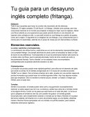 Tu guia para un desayuno inglés completo (fritanga)