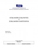 Evaluación CUALITATIVA Y Evaluación Cuantitativa