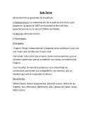 ﻿Sub-Terra. Características generales de la película