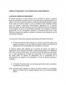 DERECHO FINANCIERO Y SUS PRINCIPALES CARACTERISTICA ¿QUE ES EL DERECHO FINANCIERO?