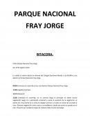 PARQUE NACIONAL FRAY JORGE BITACORA.